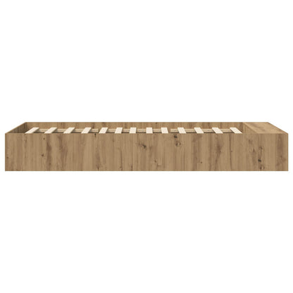Bed Frame with Storage Artisian Oak 80 x 200 cm Engineered Wood