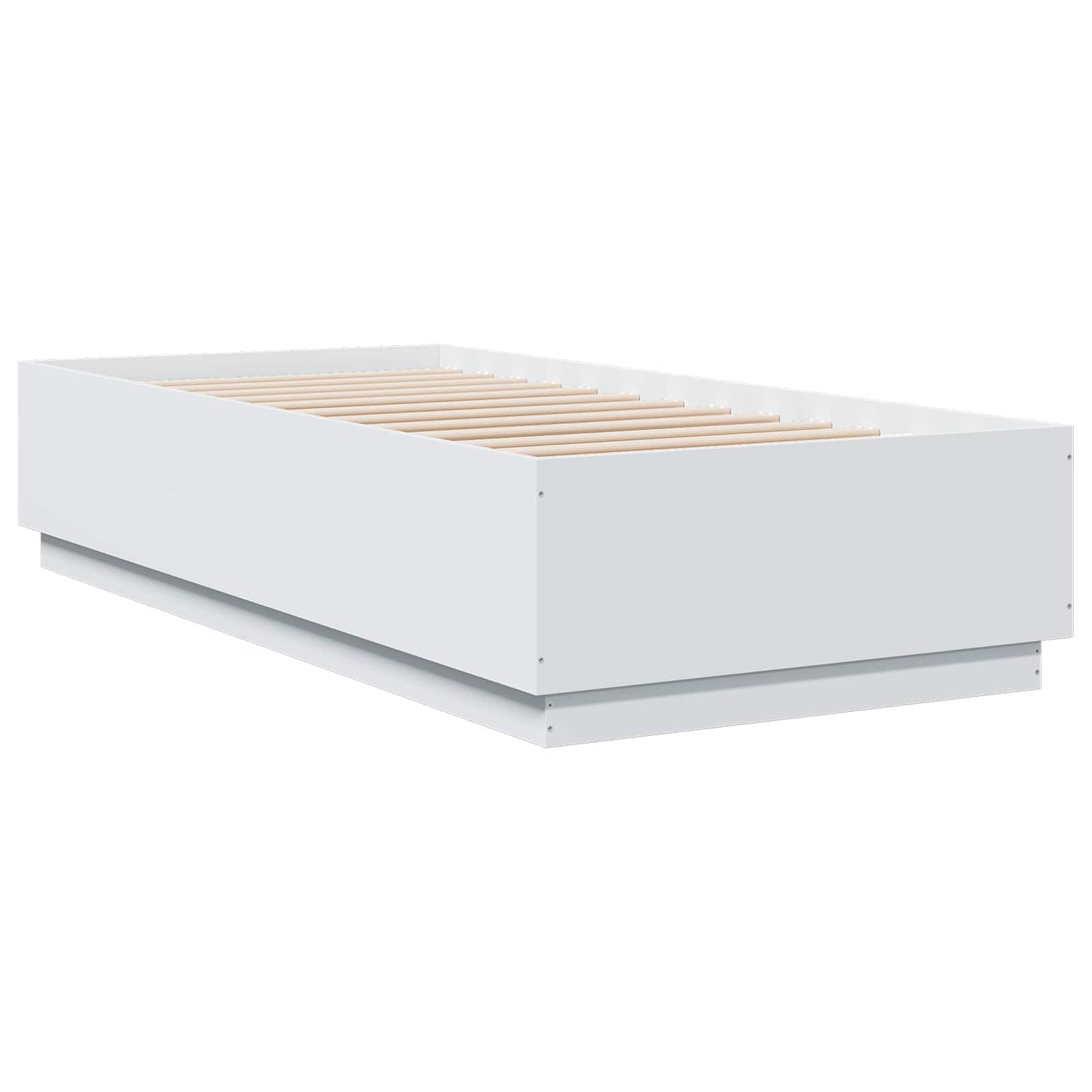 Bed Frame with LED White 80 x 200 cm Engineered Wood