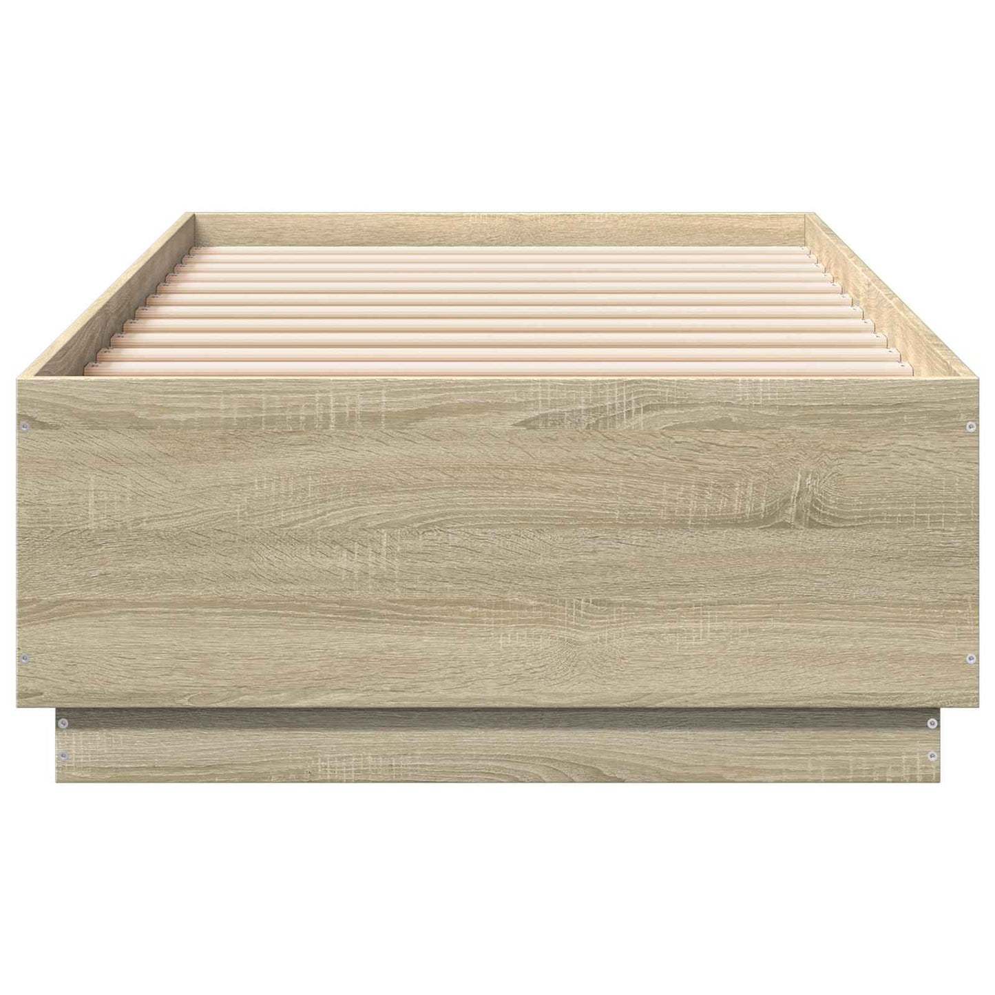 Bed Frame with LED Sonoma Oak 80 x 200 cm Engineered Wood