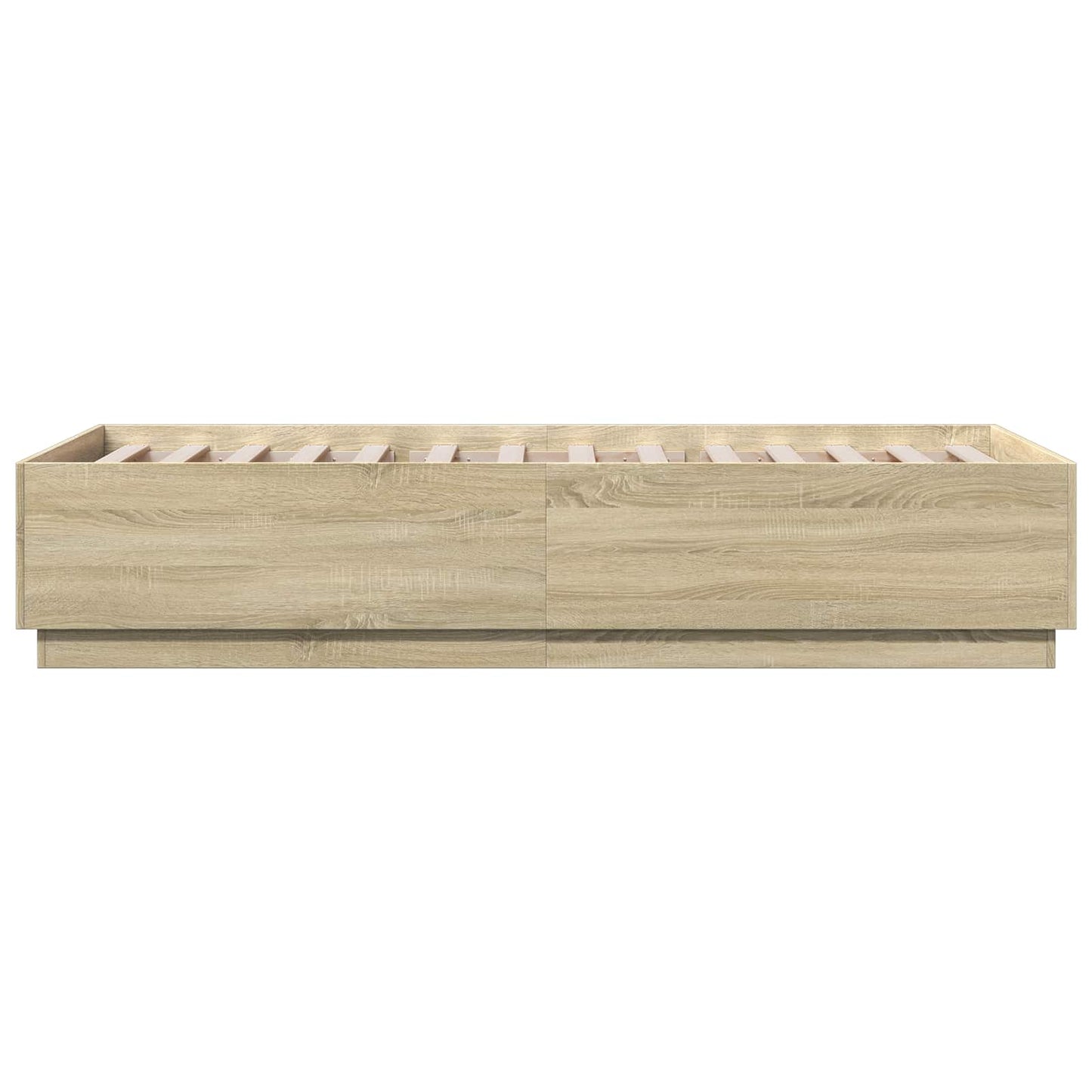 Bed Frame with LED Sonoma Oak 80 x 200 cm Engineered Wood