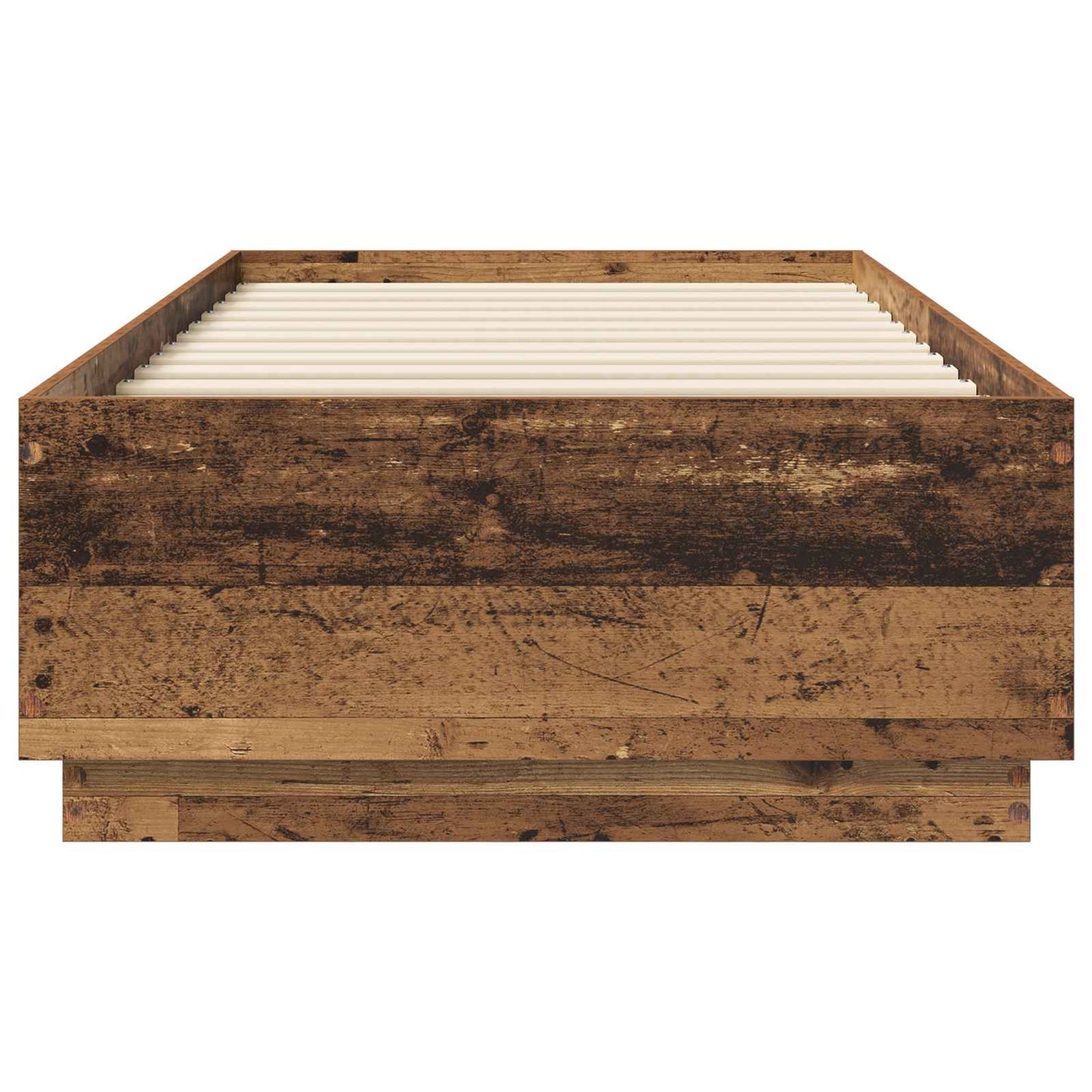 Bed Frame with LED Old Wood 80 x 200 cm Engineered Wood