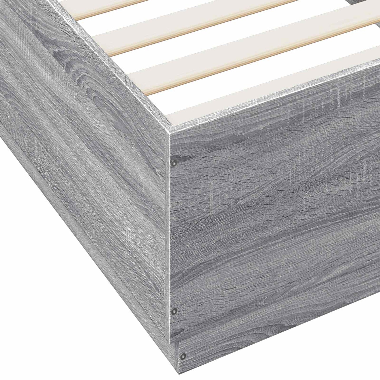 Bed Frame with LED Grey Sonoma 80 x 200 cm Engineered Wood