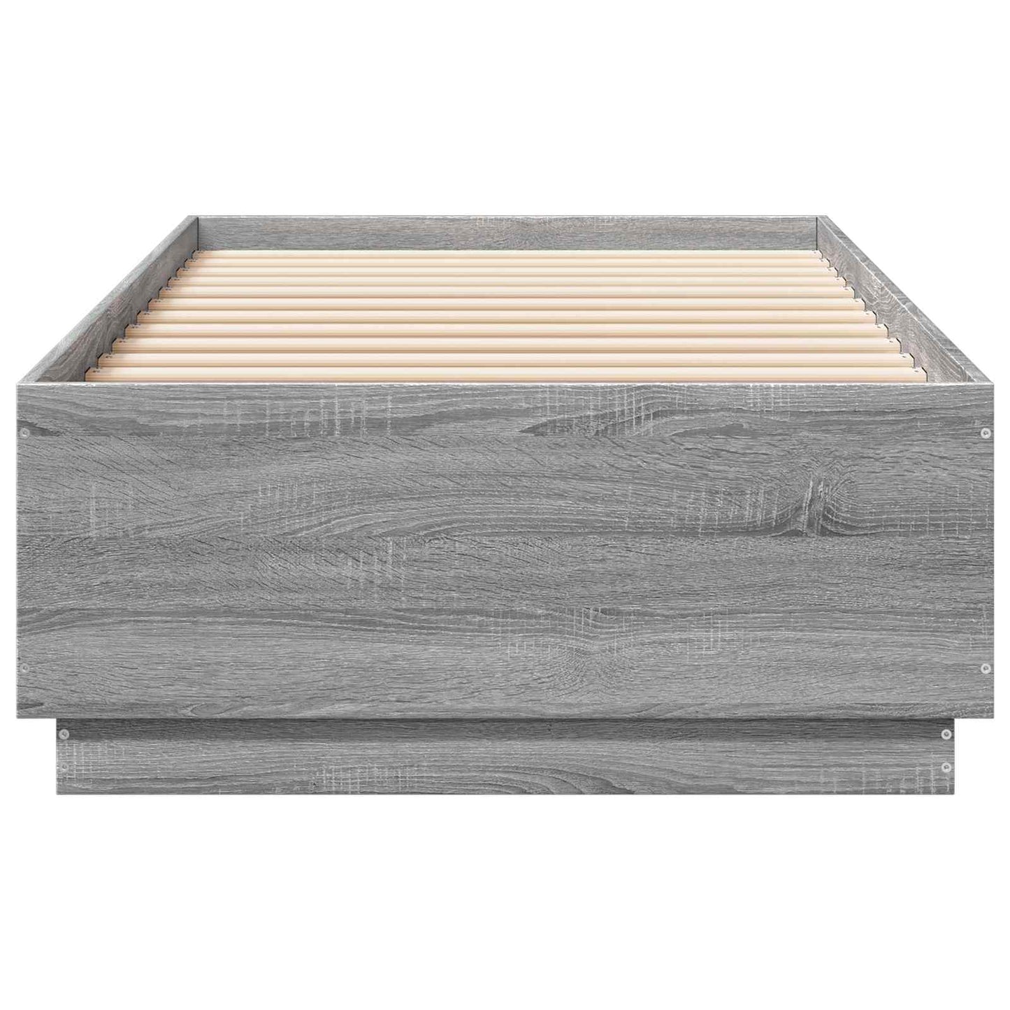 Bed Frame with LED Grey Sonoma 80 x 200 cm Engineered Wood