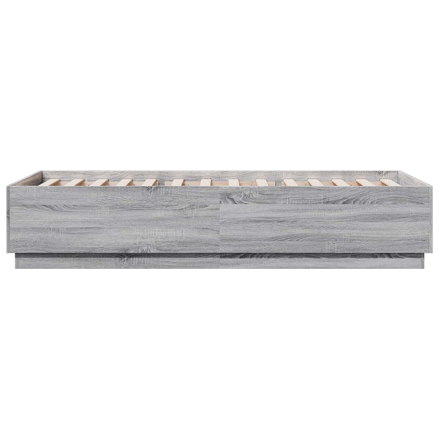 Bed Frame with LED Grey Sonoma 80 x 200 cm Engineered Wood