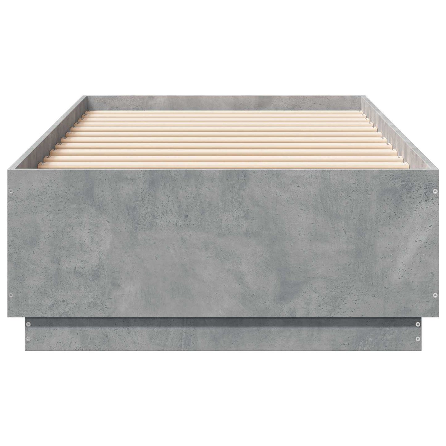 Bed Frame with LED Concrete Grey 80 x 200 cm Engineered Wood