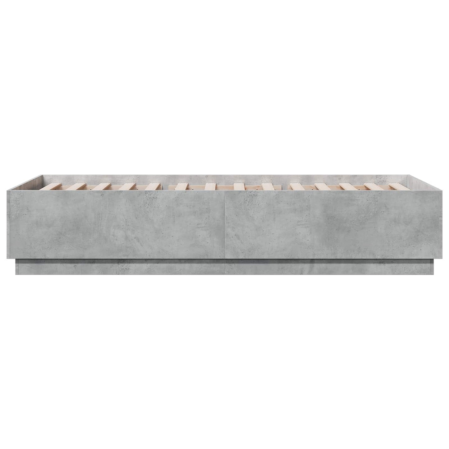 Bed Frame with LED Concrete Grey 80 x 200 cm Engineered Wood