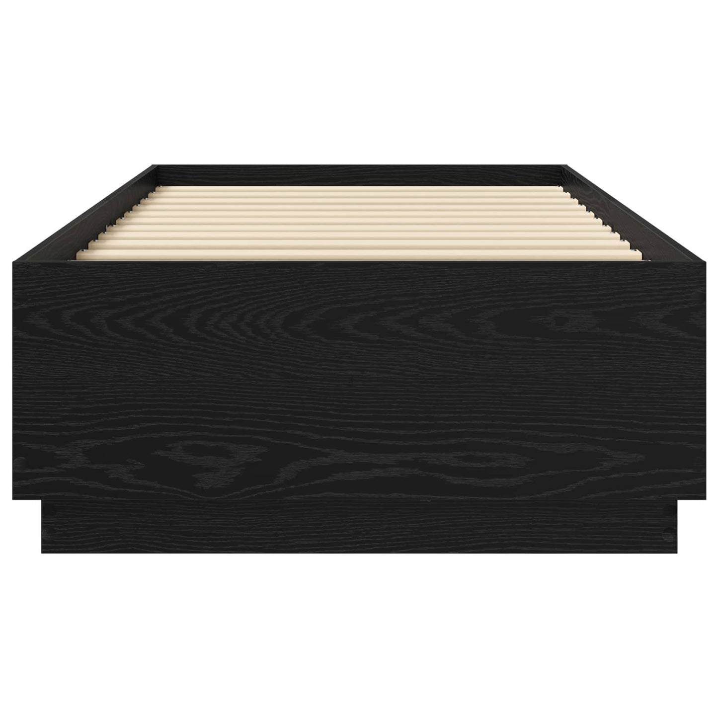 Bed Frame with LED Black Oak 80 x 200 cm Engineered Wood