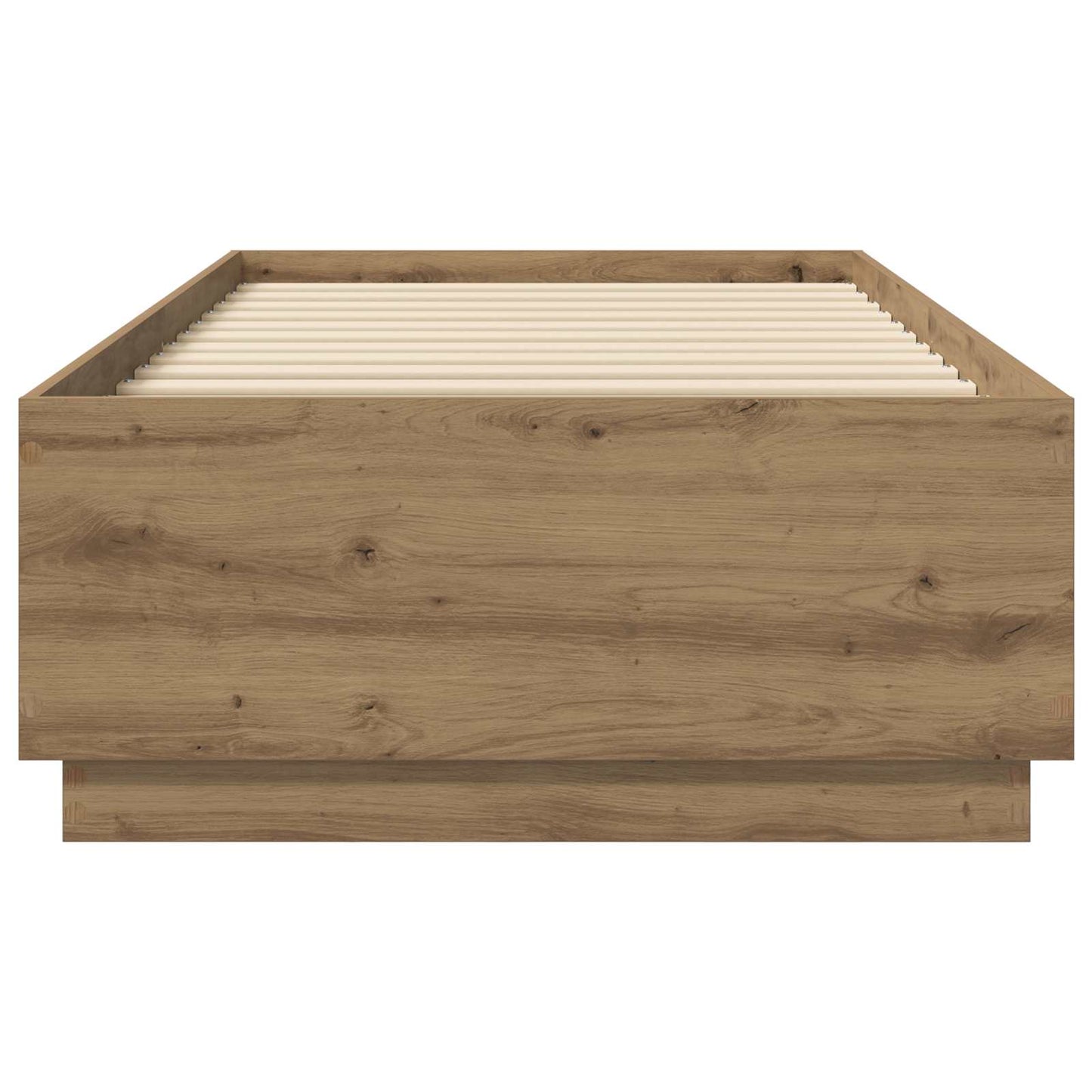 Bed Frame with LED Artisian Oak 80 x 200 cm Engineered Wood