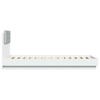 Bed Frame with Headboard White 80 x 200 cm Engineered Wood
