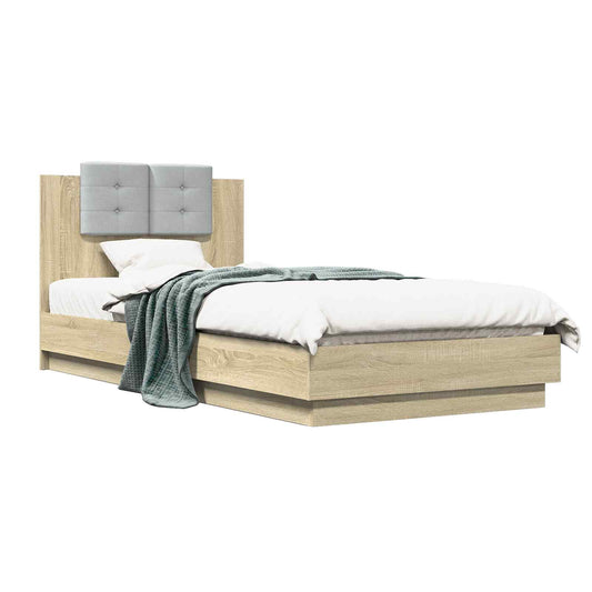Bed Frame with Headboard Sonoma Oak 80 x 200 cm Engineered Wood