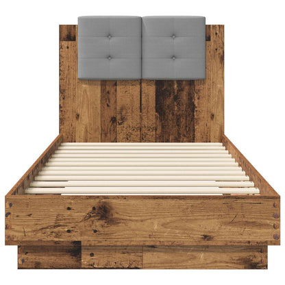 Bed Frame with Headboard Old Wood 80 x 200 cm Engineered Wood
