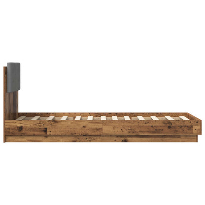 Bed Frame with Headboard Old Wood 80 x 200 cm Engineered Wood