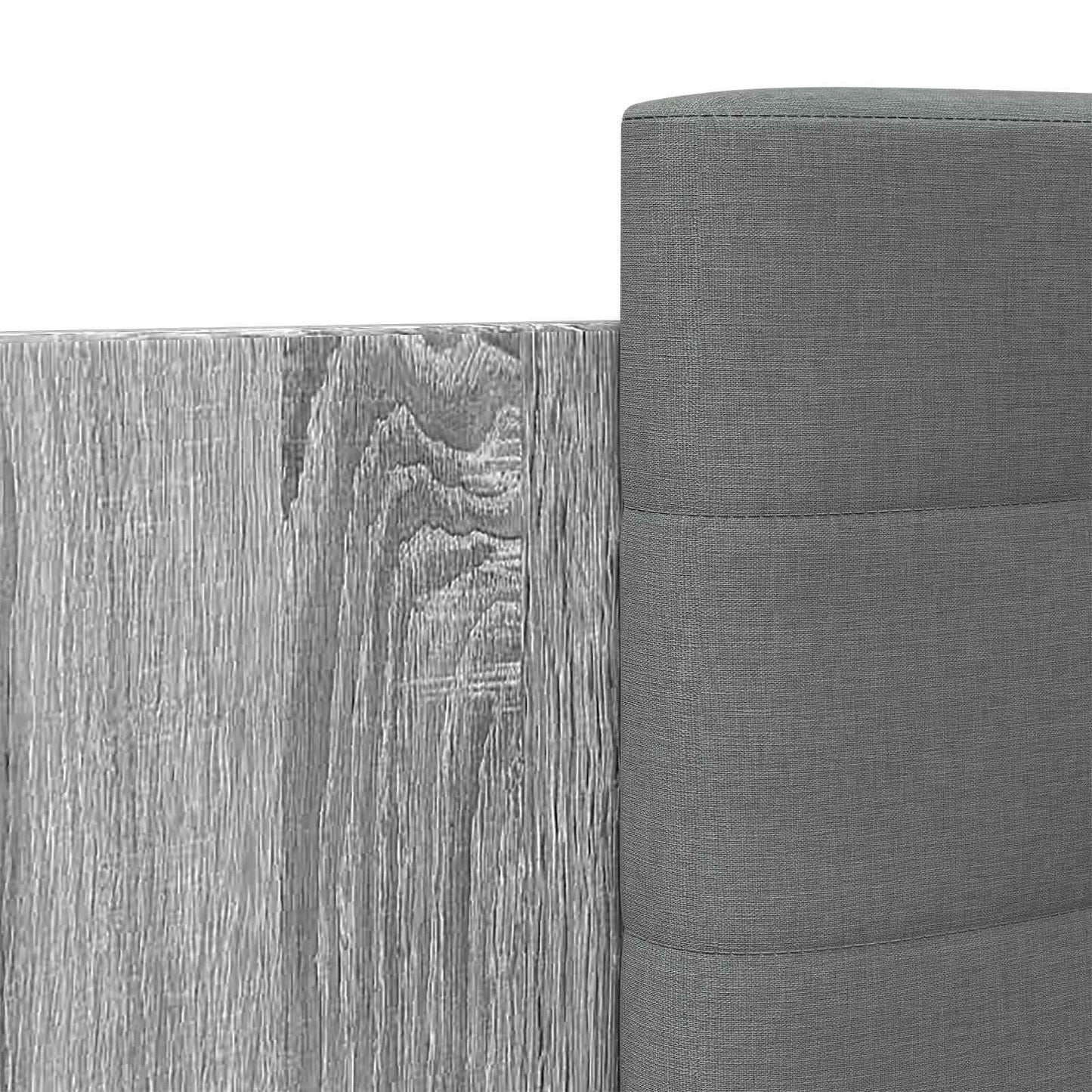 Bed Frame with Headboard with Headboard Grey Sonoma 80 x 200 cm