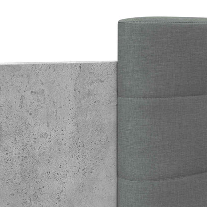 Bed Frame with Headboard Concrete Grey 80 x 200 cm