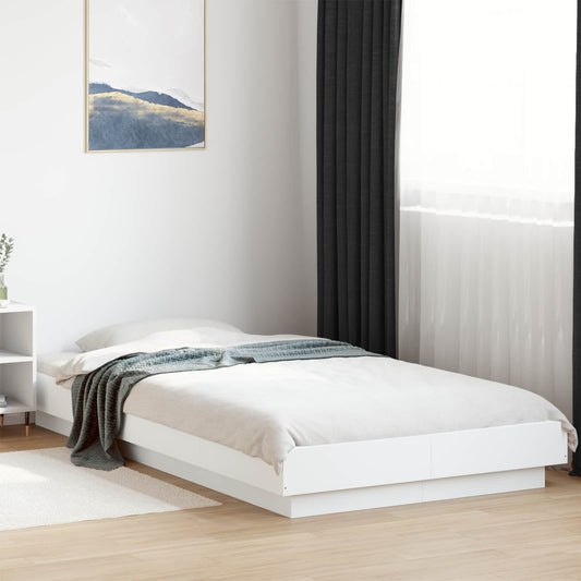 Bed Frame with LED White 80 x 200 cm Engineered Wood
