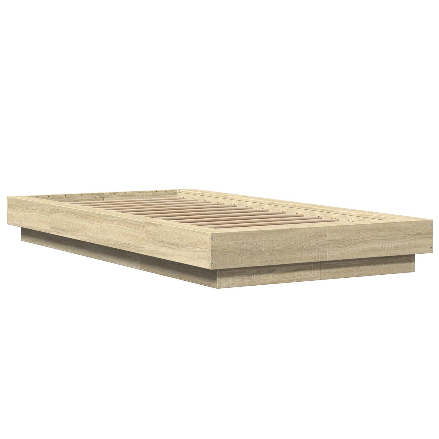 Bed Frame with LED Sonoma Oak 80 x 200 cm Engineered Wood