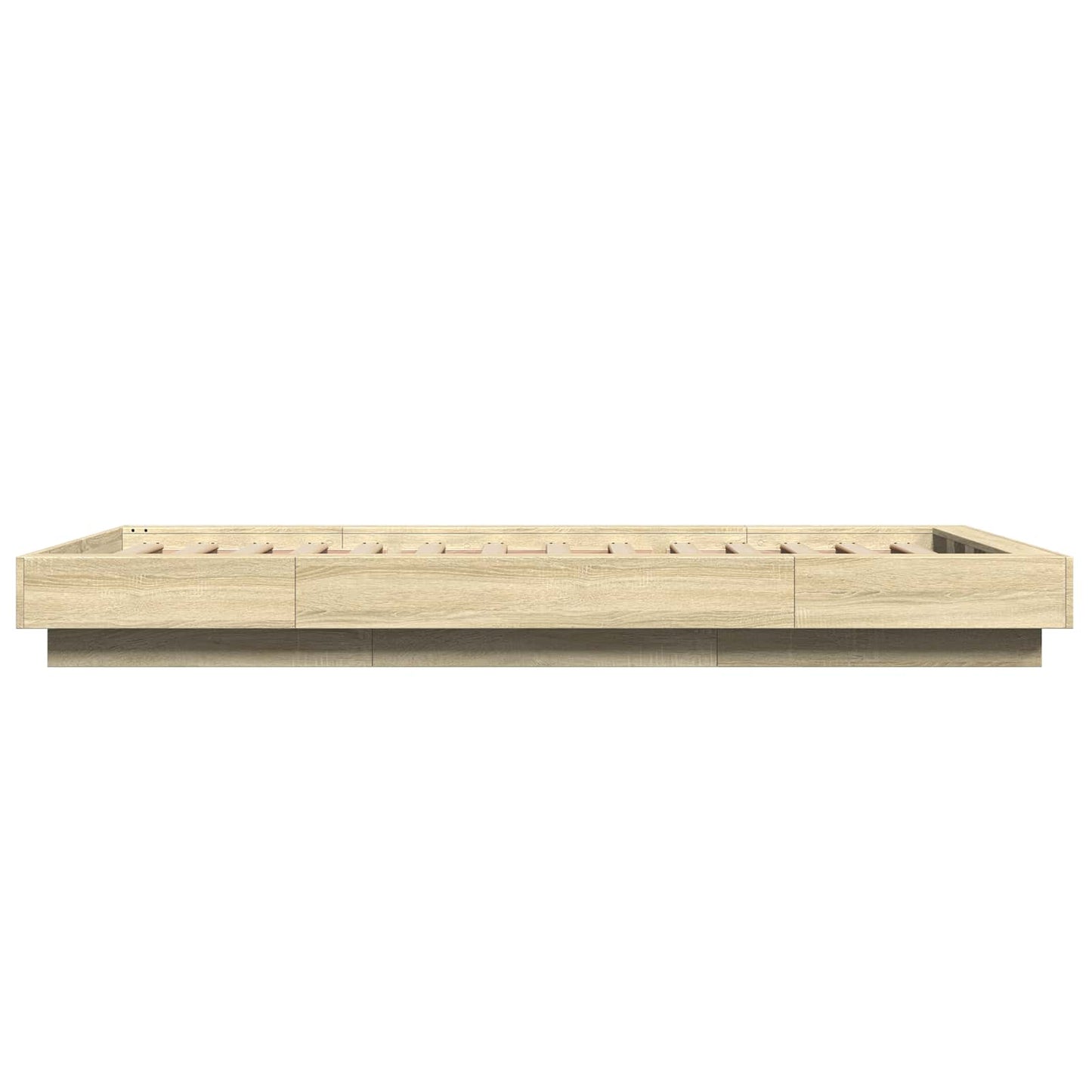 Bed Frame with LED Sonoma Oak 80 x 200 cm Engineered Wood