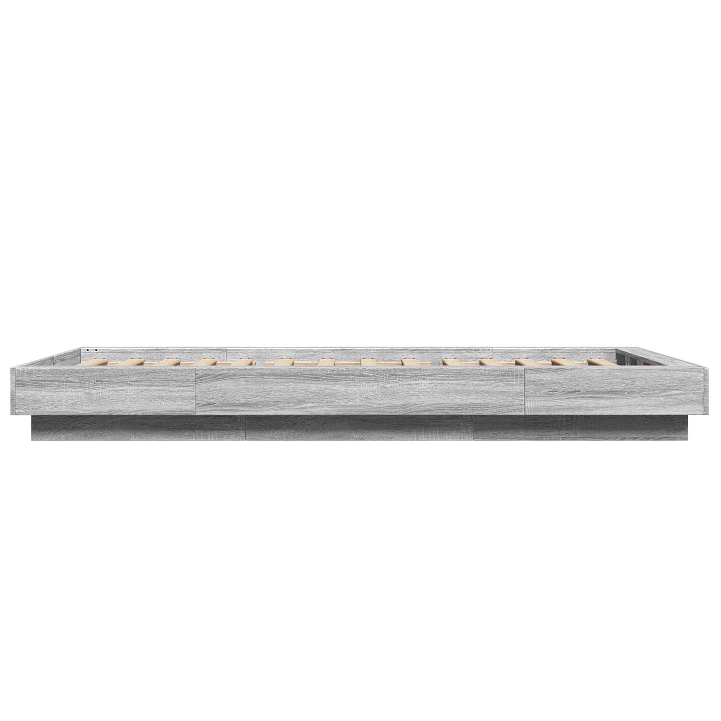 Bed Frame with LED Grey Sonoma 80 x 200 cm Engineered Wood