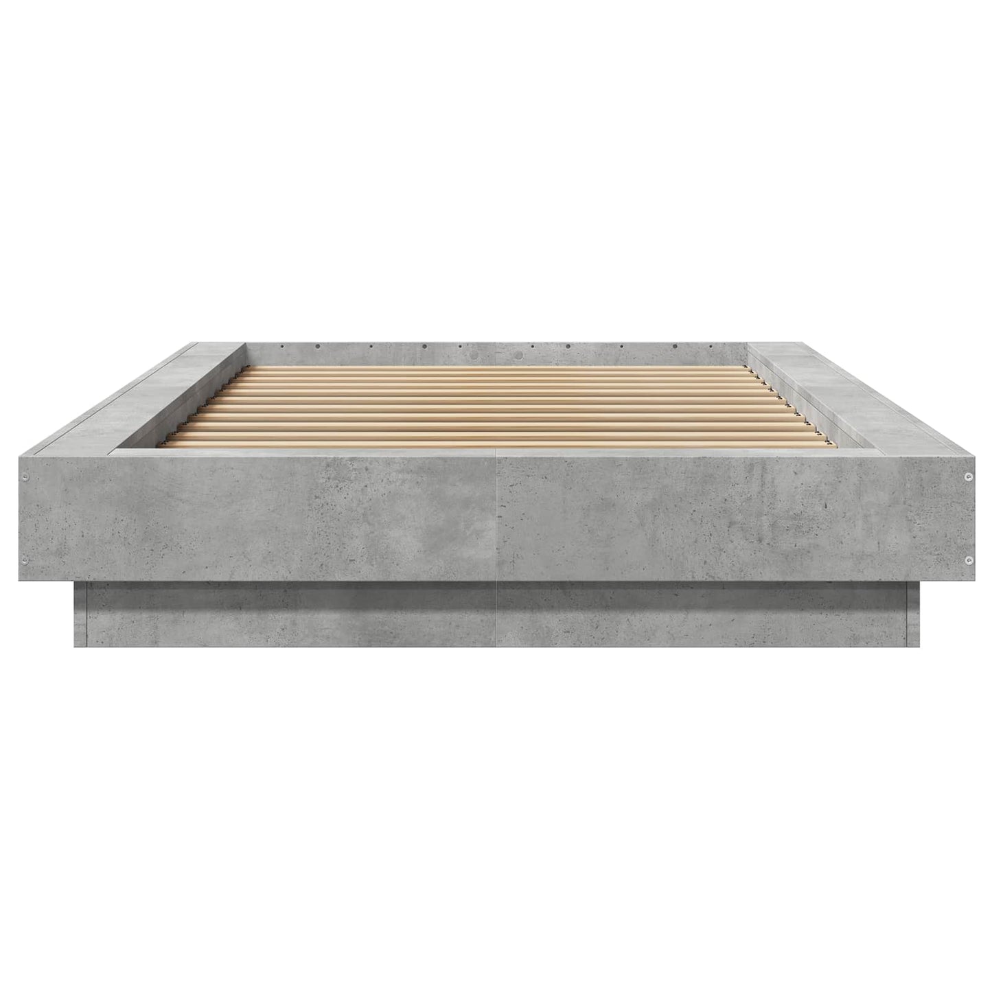 Bed Frame with LED Concrete Grey 80 x 200 cm Engineered Wood