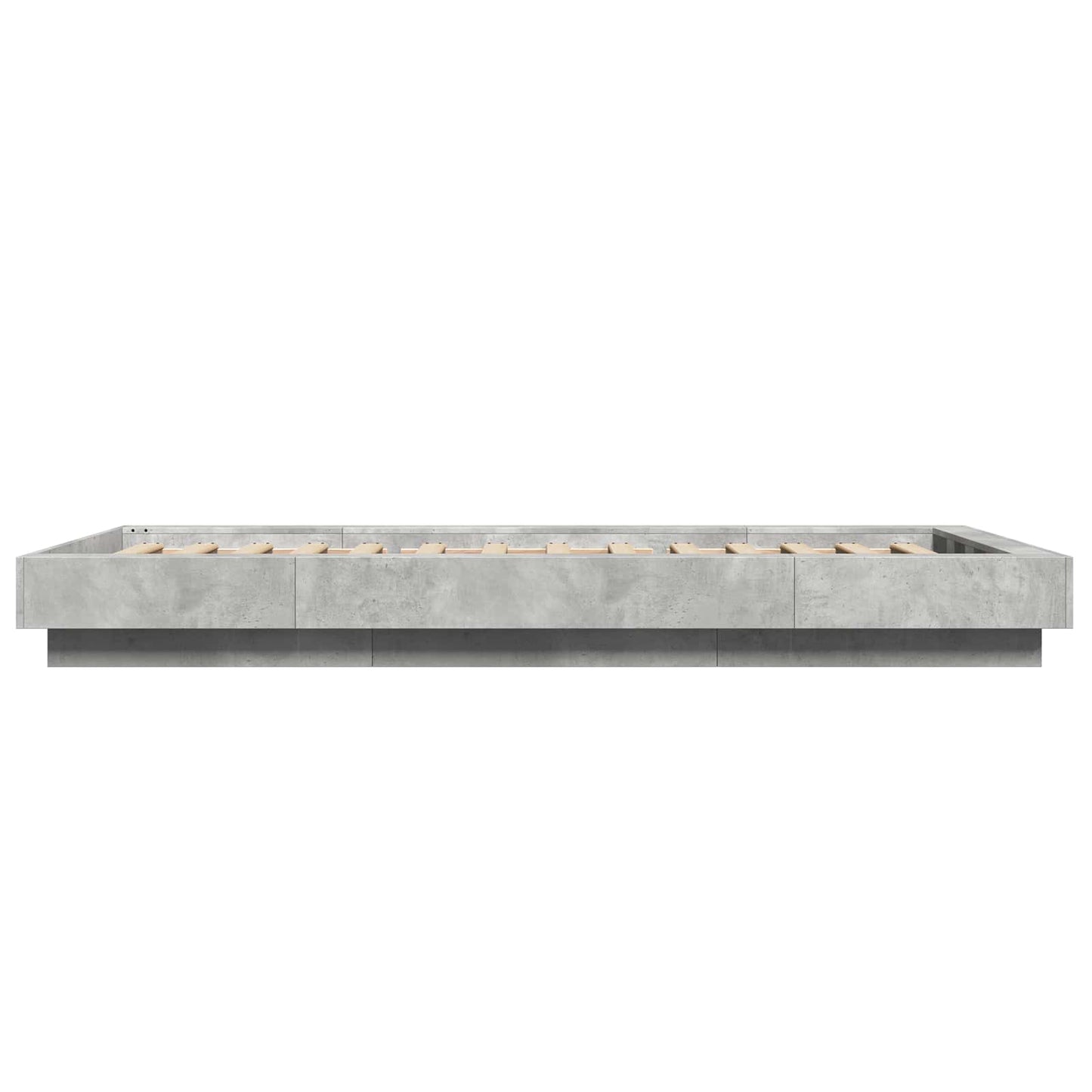 Bed Frame with LED Concrete Grey 80 x 200 cm Engineered Wood