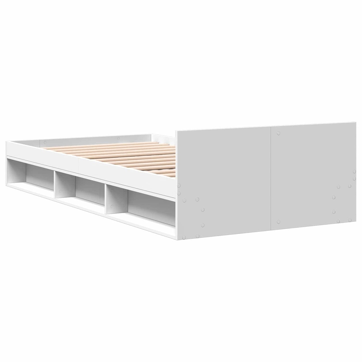 Bed Frame with Storage White 80 x 200 cm Engineered Wood