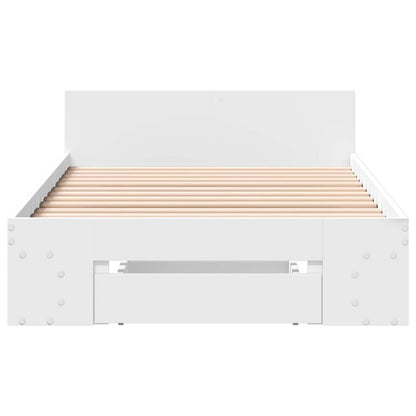 Bed Frame with Storage White 80 x 200 cm Engineered Wood