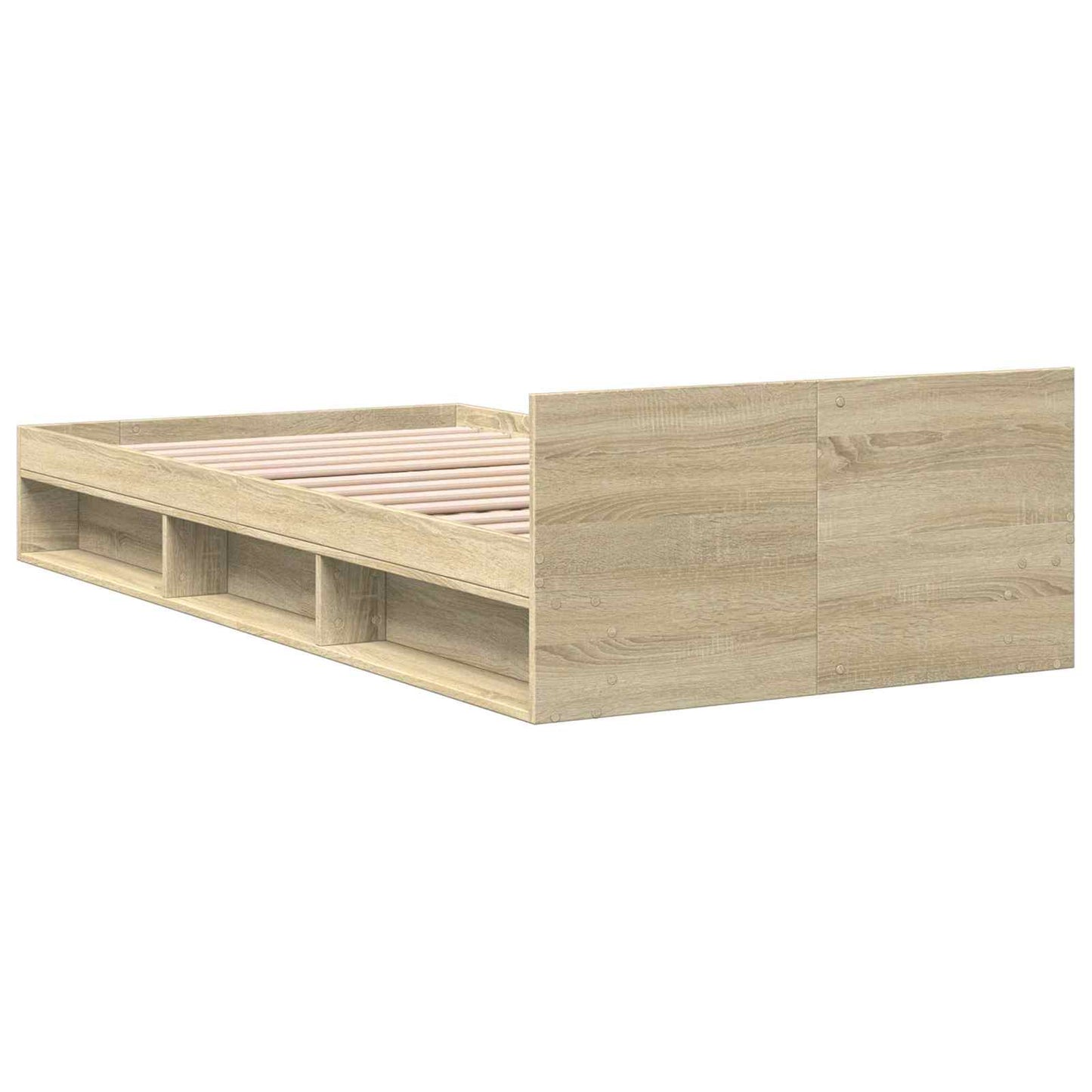 Bed Frame with Storage Sonoma Oak 80 x 200 cm Engineered Wood