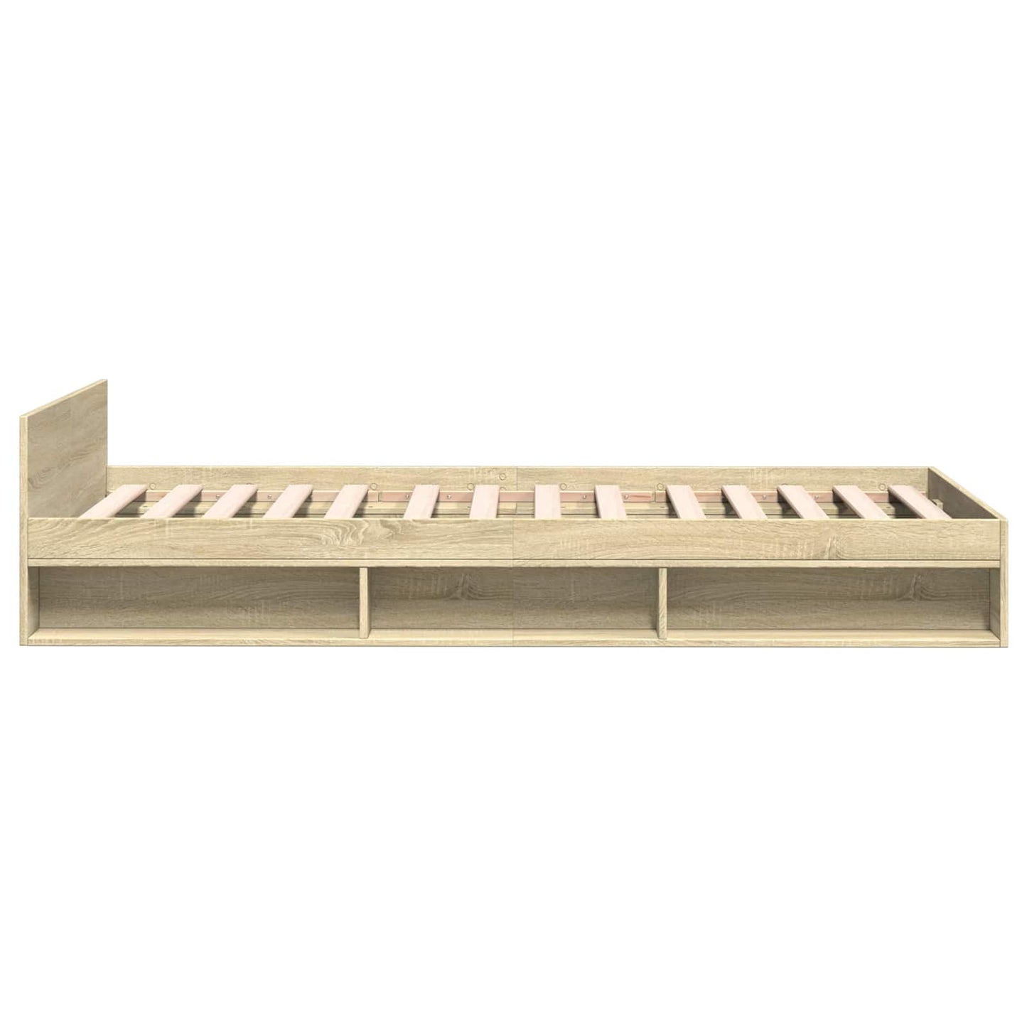 Bed Frame with Storage Sonoma Oak 80 x 200 cm Engineered Wood