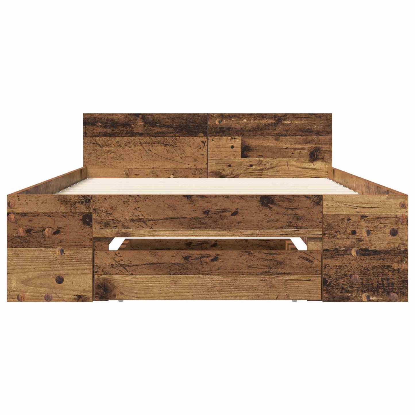 Bed Frame with Storage Old Wood 80 x 200 cm Engineered Wood