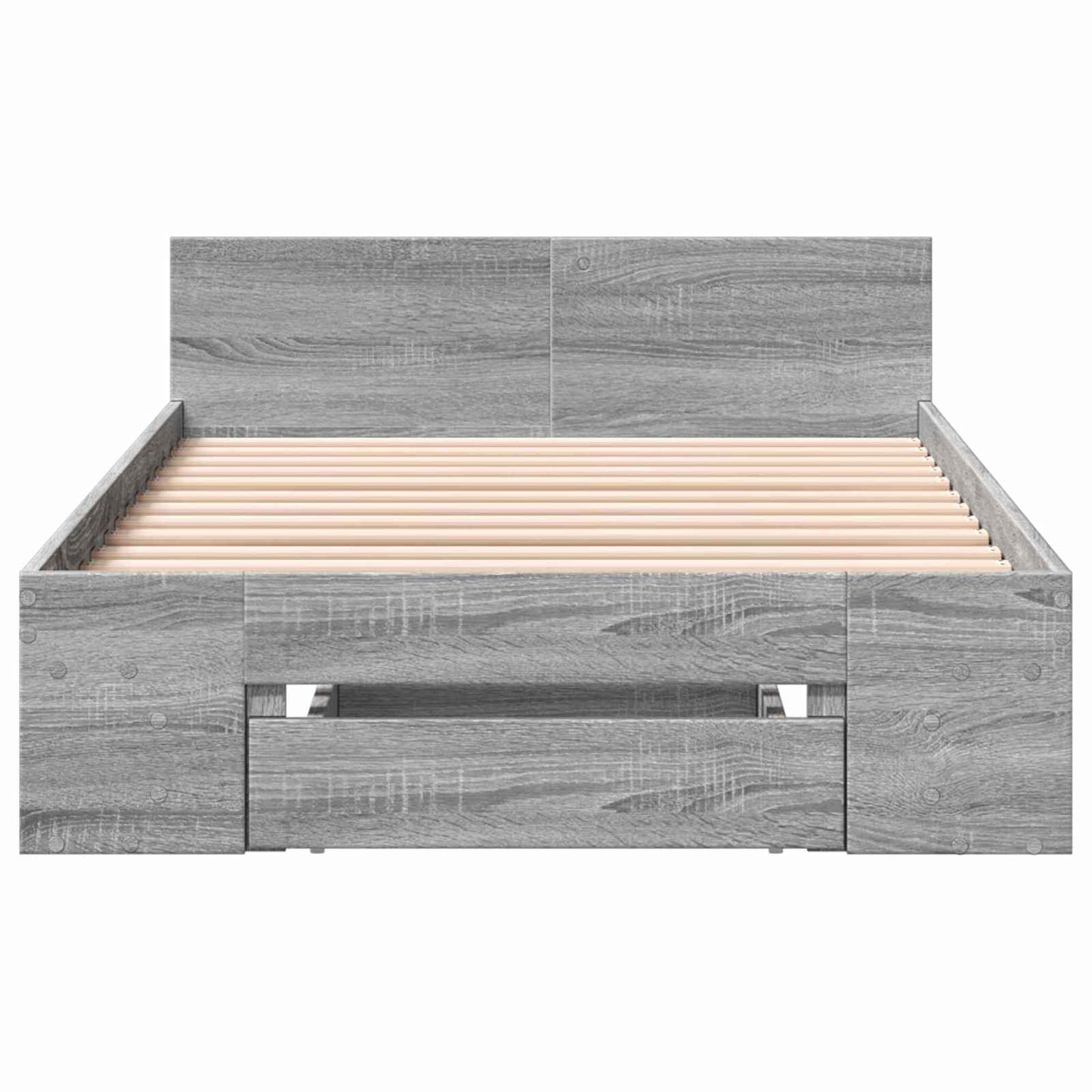 Bed Frame with Storage Grey Sonoma 80 x 200 cm Engineered Wood