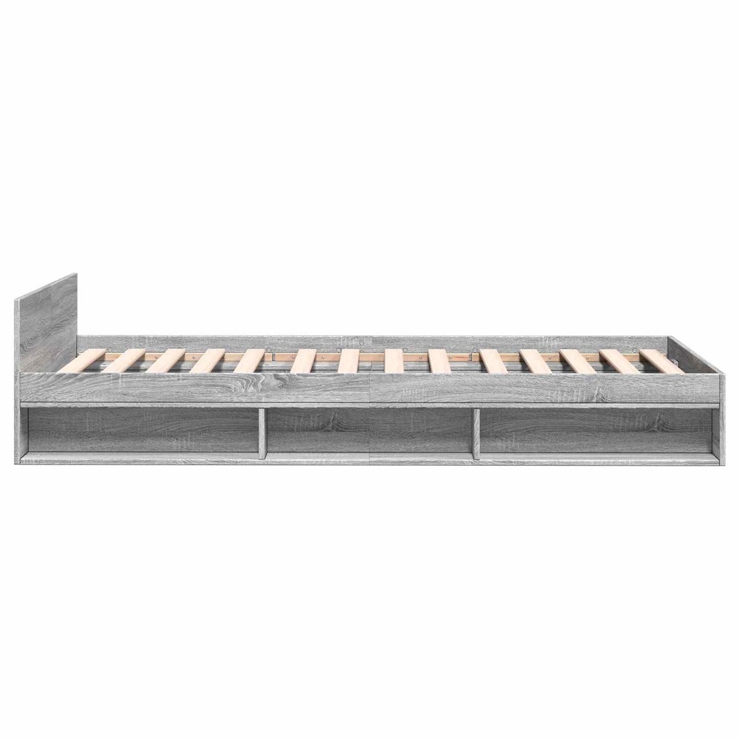 Bed Frame with Storage Grey Sonoma 80 x 200 cm Engineered Wood