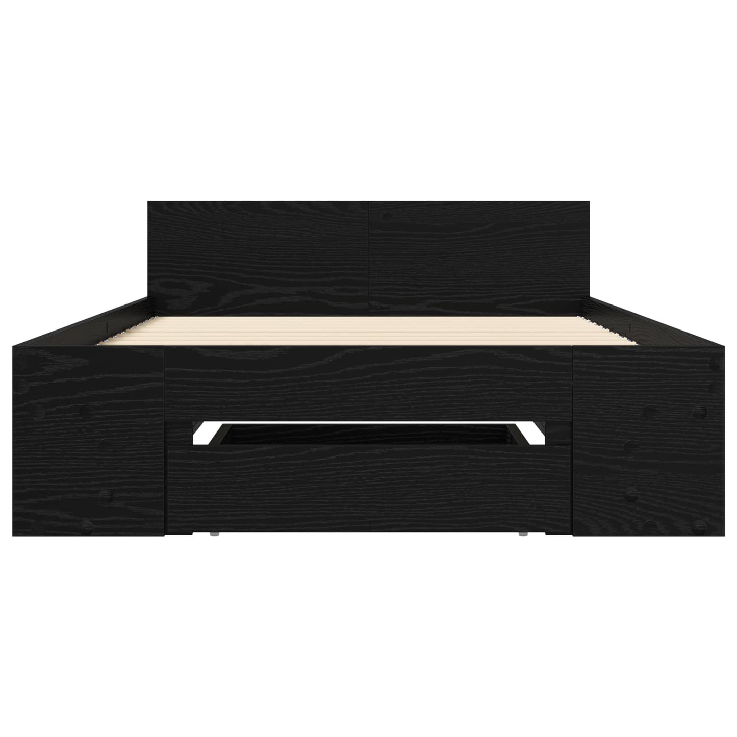 Bed Frame with Storage Black Oak 80 x 200 cm Engineered Wood