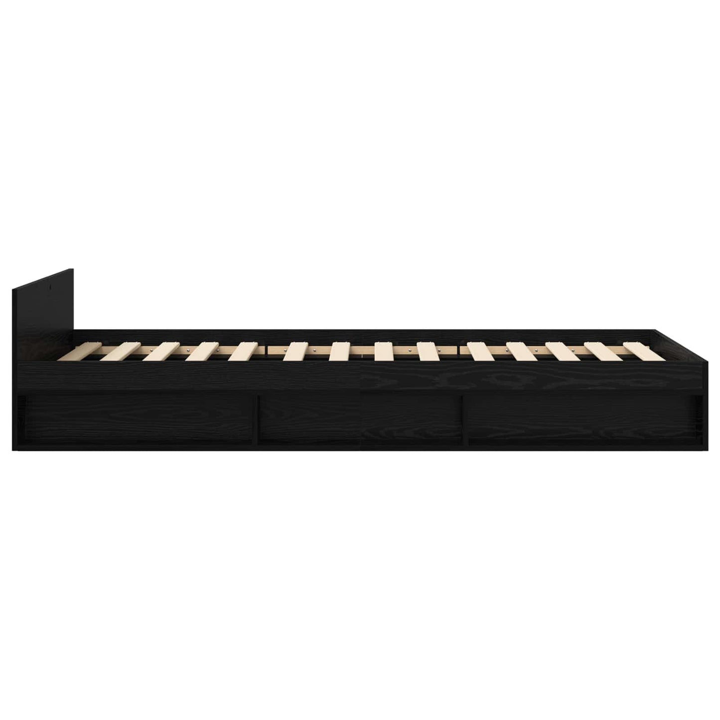 Bed Frame with Storage Black Oak 80 x 200 cm Engineered Wood