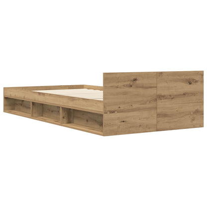 Bed Frame with Storage Artisian Oak 80 x 200 cm Engineered Wood