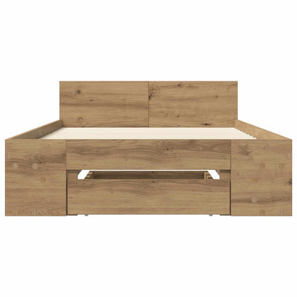 Bed Frame with Storage Artisian Oak 80 x 200 cm Engineered Wood