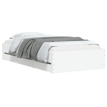 Bed Frame with Storage White 80 x 200 cm Engineered Wood