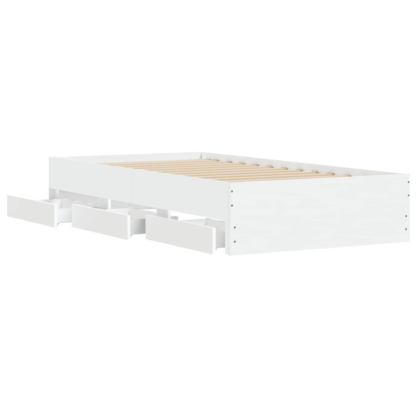 Bed Frame with Storage White 80 x 200 cm Engineered Wood