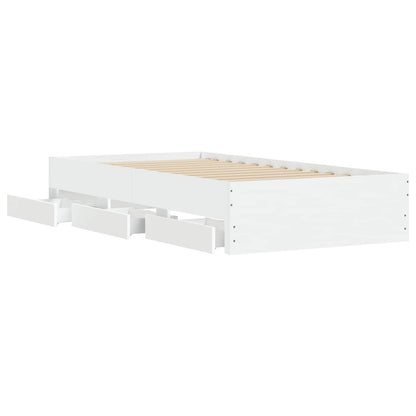 Bed Frame with Storage White 80 x 200 cm Engineered Wood