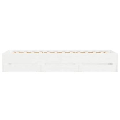 Bed Frame with Storage White 80 x 200 cm Engineered Wood