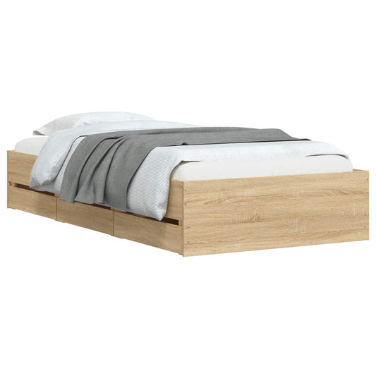 Bed Frame with Storage with Drawer Sonoma Oak Engineered wood