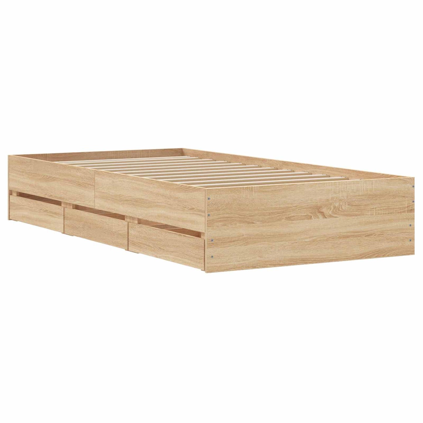 Bed Frame with Storage Sonoma Oak 80 x 200 cm Engineered Wood