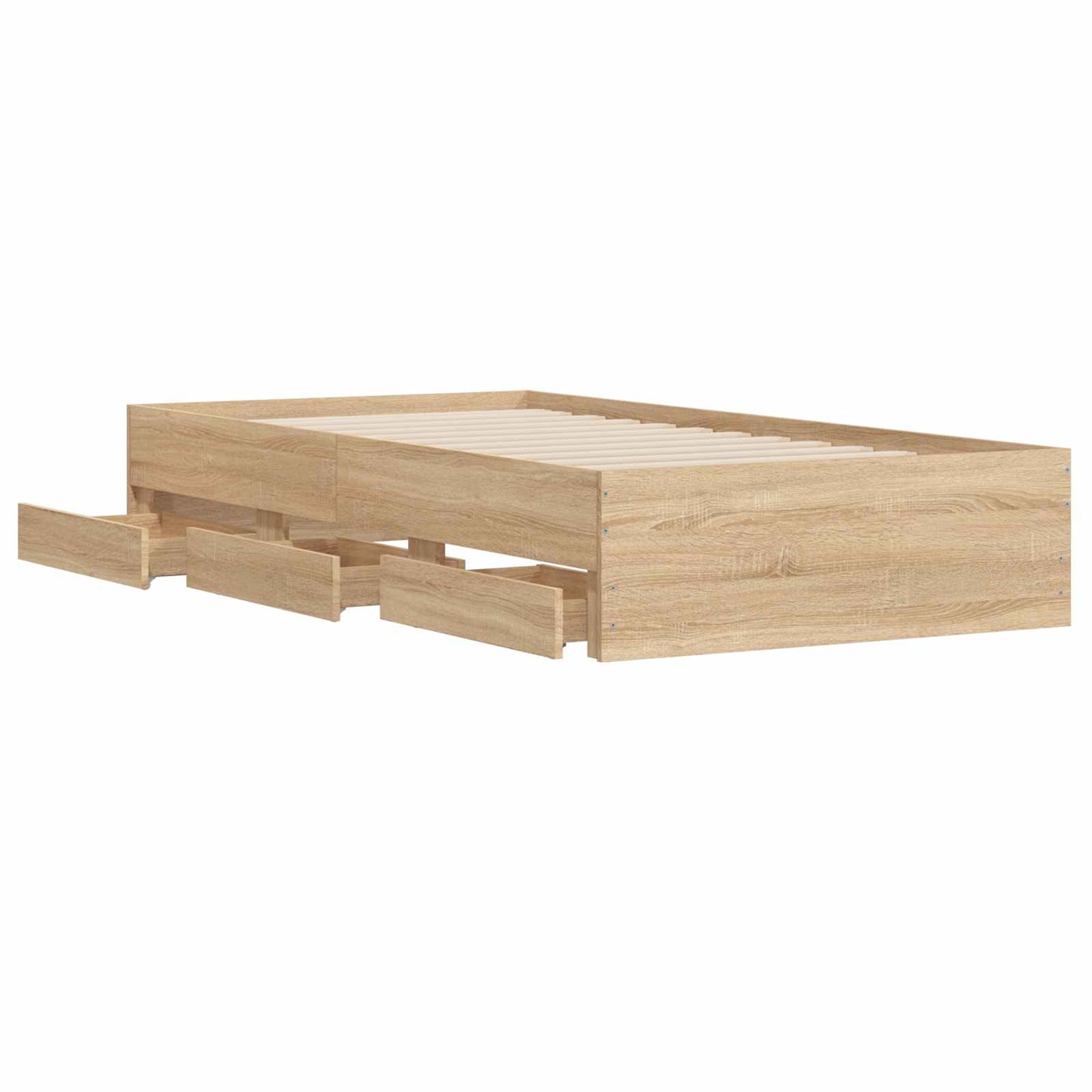 Bed Frame with Storage Sonoma Oak 80 x 200 cm Engineered Wood