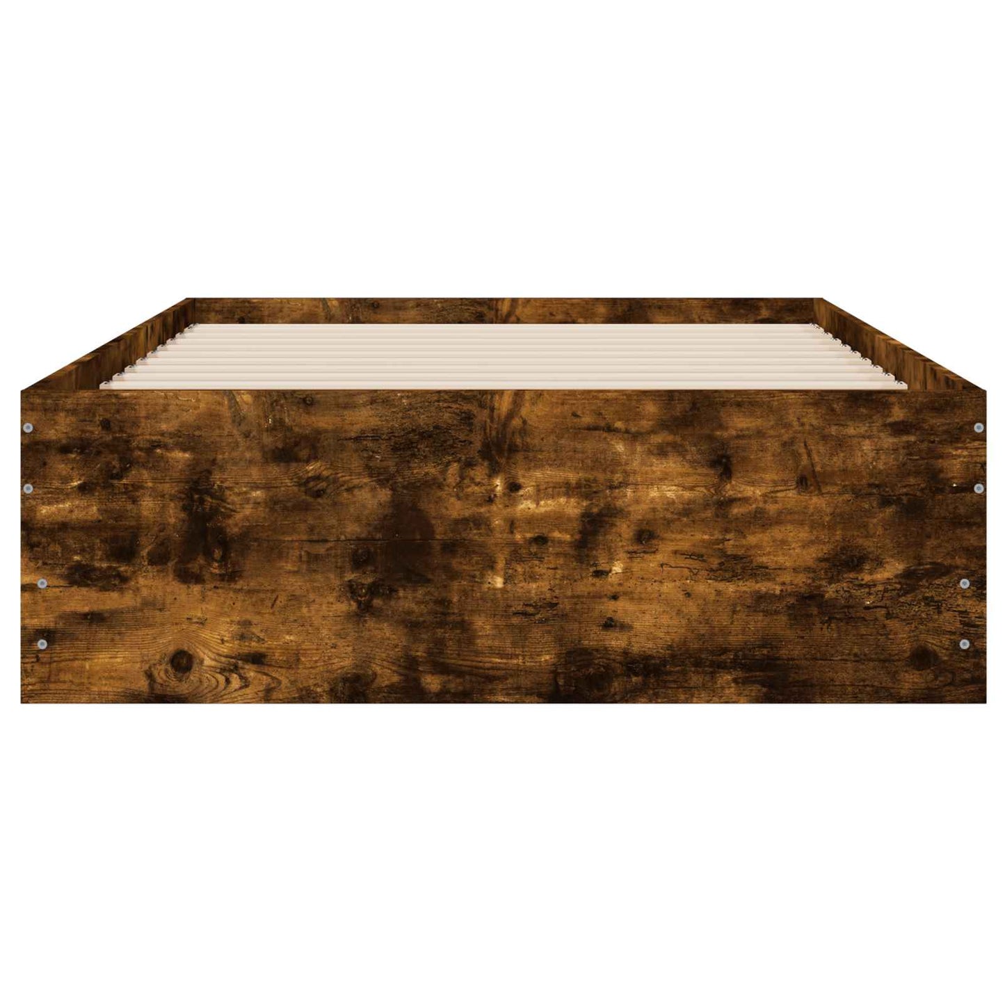 Bed Frame with Storage Smoked Oak 80 x 200 cm Engineered Wood