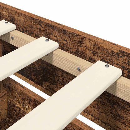 Bed Frame with Storage with Drawer Old Wood Engineered wood