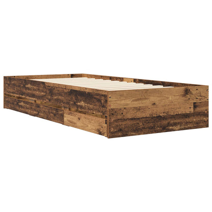 Bed Frame with Storage with Drawer Old Wood Engineered wood