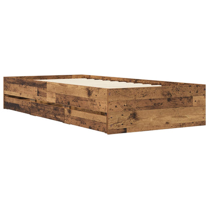Bed Frame with Storage with Drawer Old Wood Engineered wood