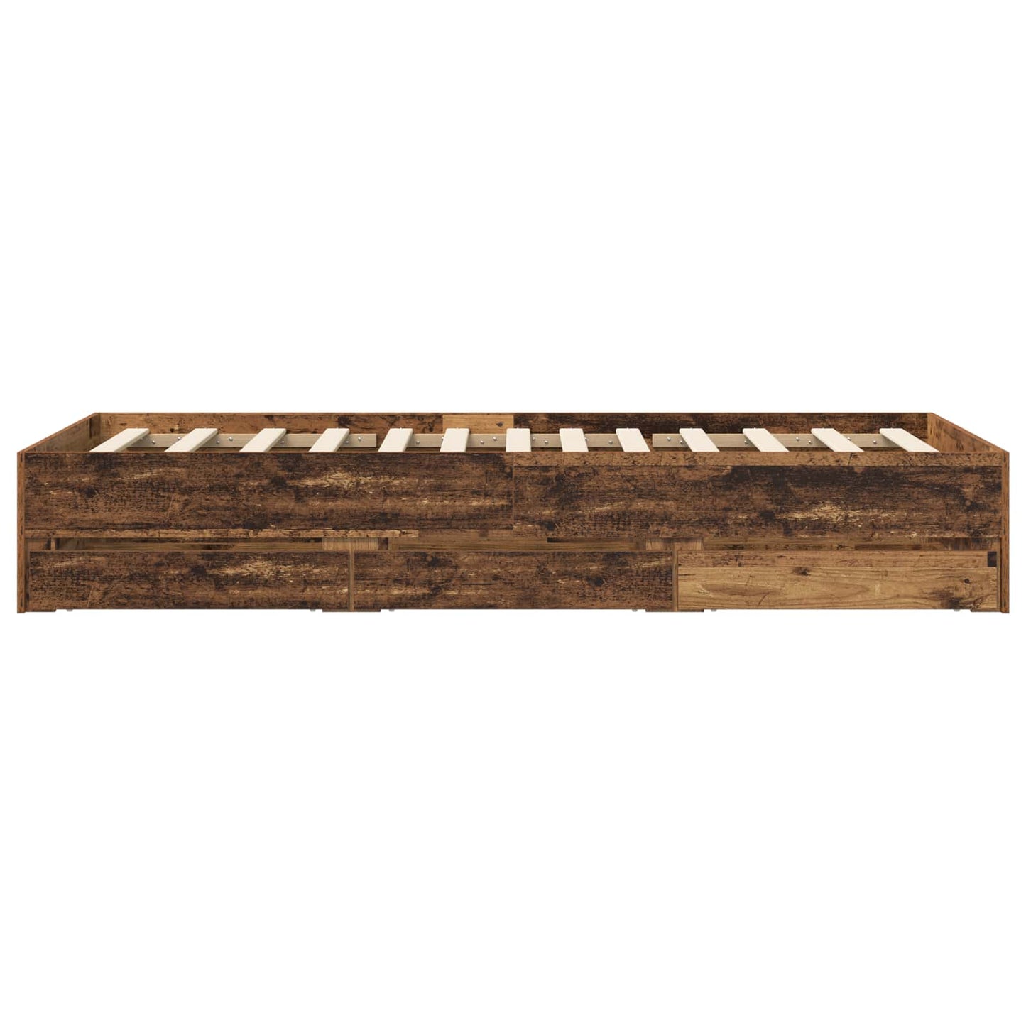Bed Frame with Storage with Drawer Old Wood Engineered wood