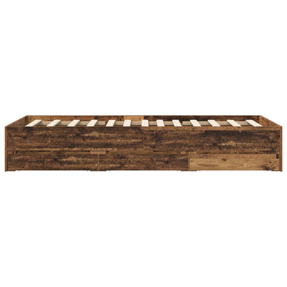 Bed Frame with Storage with Drawer Old Wood Engineered wood