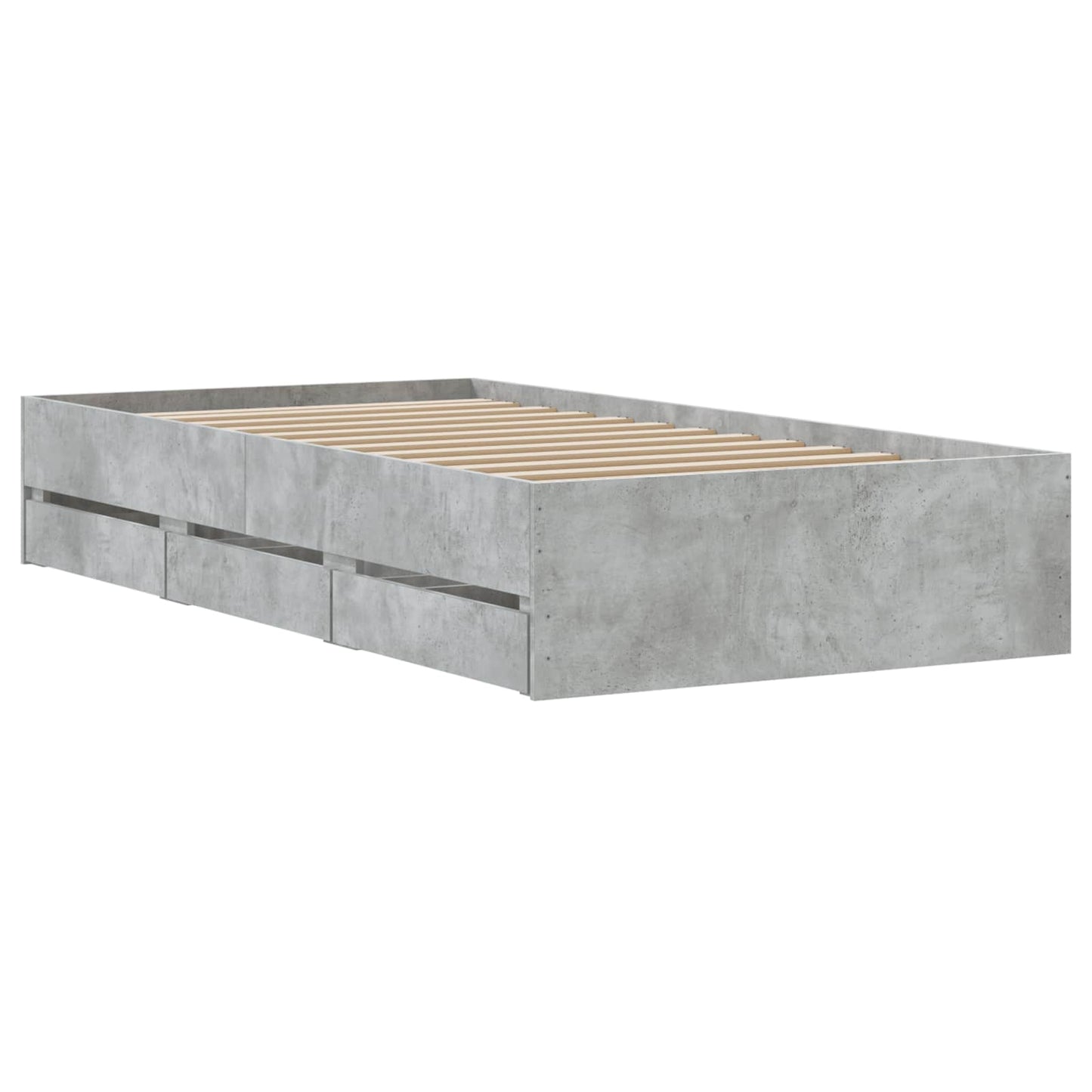 Bed Frame with Storage Grey Sonoma 80 x 200 cm Engineered Wood
