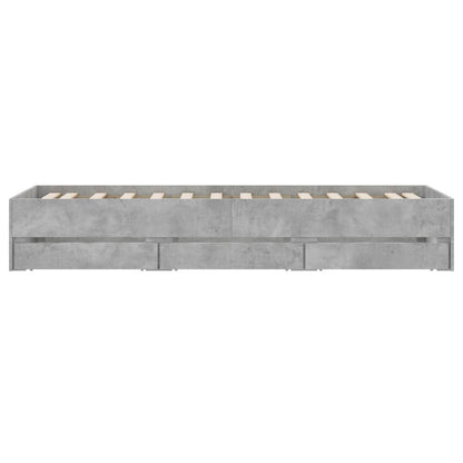 Bed Frame with Storage Grey Sonoma 80 x 200 cm Engineered Wood